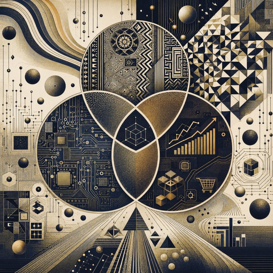 Three overlapping circles: music, technology and culture
